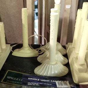 Lot of VTG Christmas holiday light up candle stick sets..